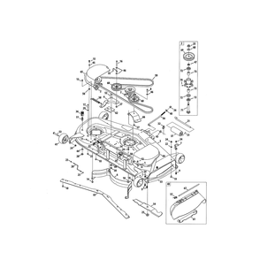 54" Deck Diagram and Parts List for 13WZ92AK056  Cub Cadet Lawn Tractor